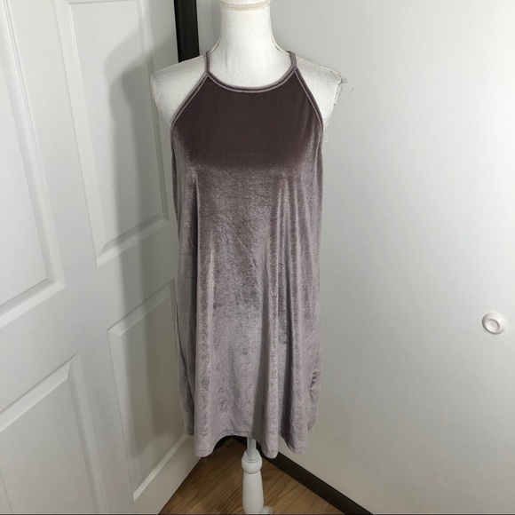 Entro Purple Velvet Shift Mini Dress Sz Small Sleeveless - Picture 4 of 12